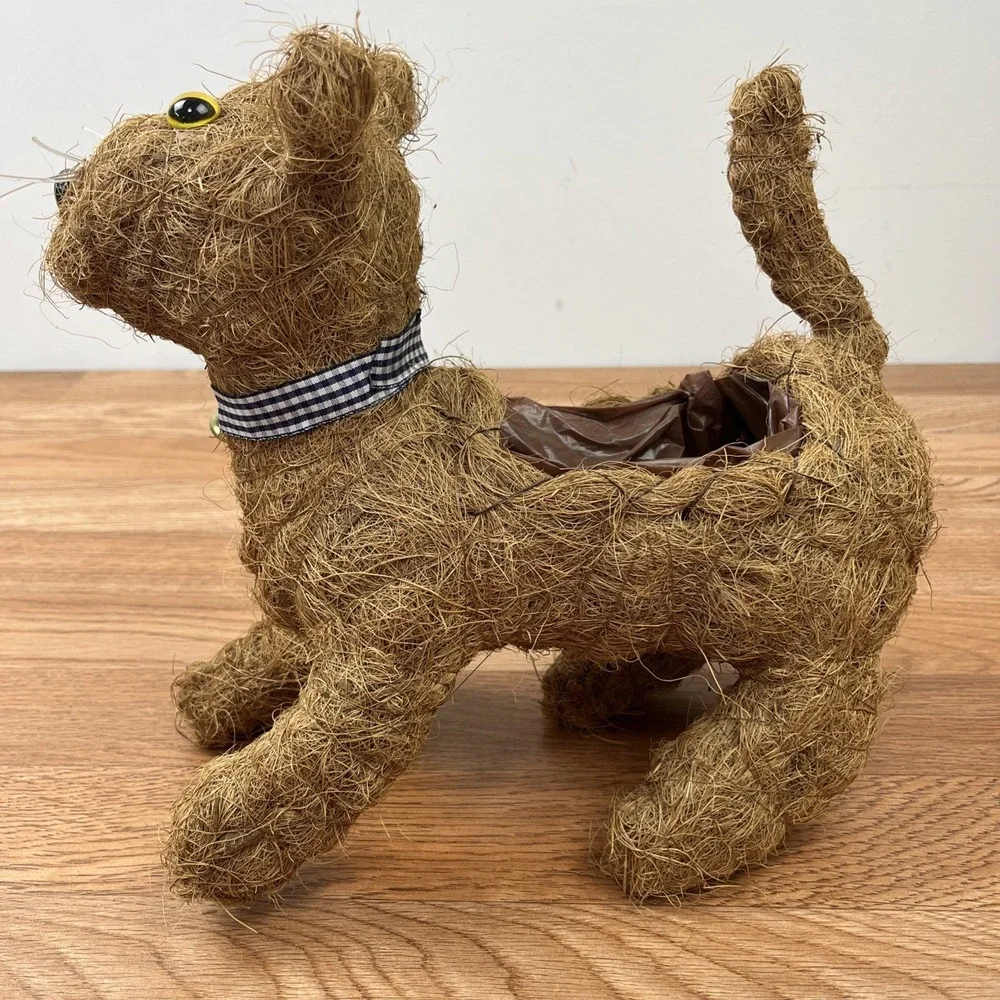 Cute Cat  Coconut Fiber Flower Pot Planter‎ NEW
